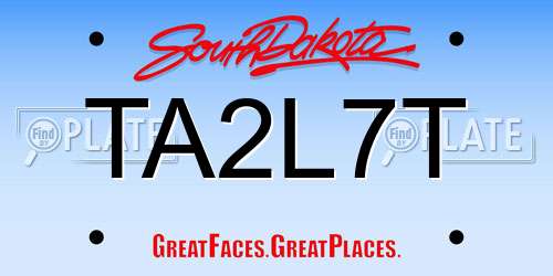 TA2L7T South Dakota License Plate