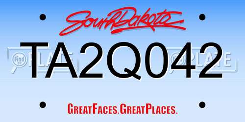 TA2Q042 South Dakota License Plate