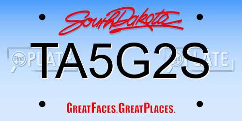 TA5G2S South Dakota License Plate