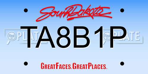 TA8B1P South Dakota License Plate