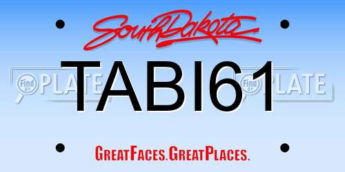 TABI61 South Dakota License Plate
