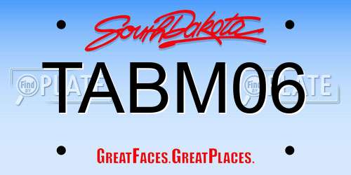 TABM06 South Dakota License Plate