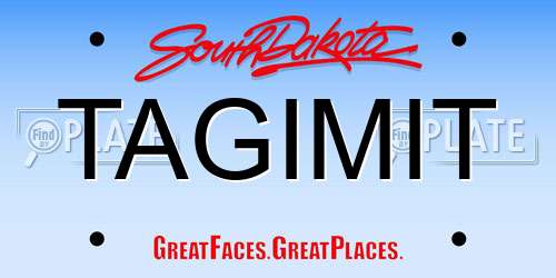 TAGIMIT South Dakota License Plate