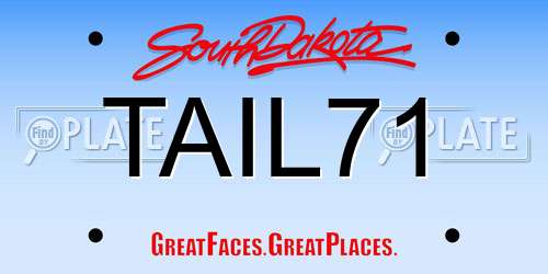 TAIL71 South Dakota License Plate