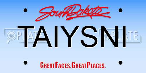 TAIYSNI South Dakota License Plate