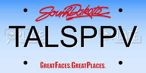TALSPPV South Dakota License Plate