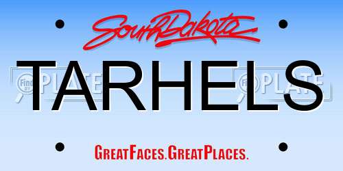 TARHELS South Dakota License Plate