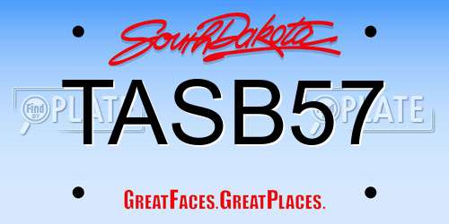TASB57 South Dakota License Plate