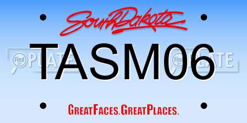 TASM06 South Dakota License Plate