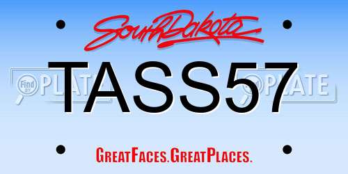 TASS57 South Dakota License Plate