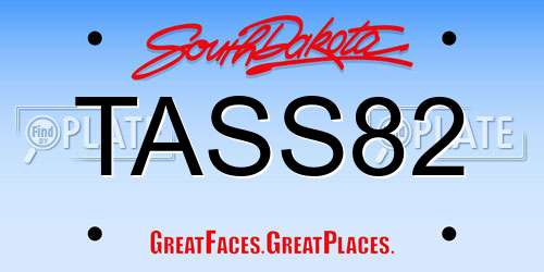 TASS82 South Dakota License Plate