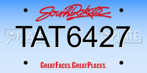 TAT6427 South Dakota License Plate
