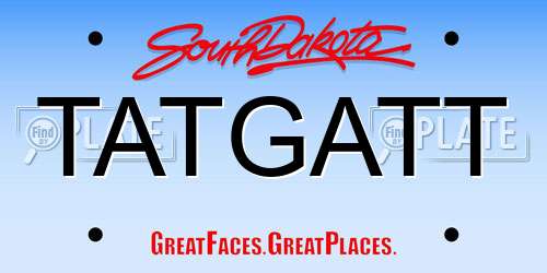 TATGATT South Dakota License Plate