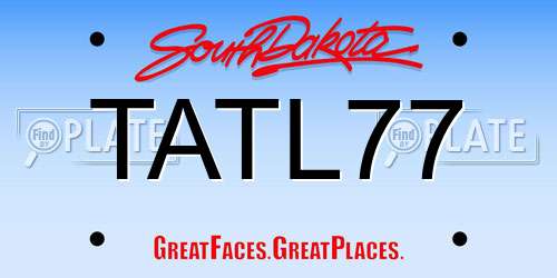 TATL77 South Dakota License Plate