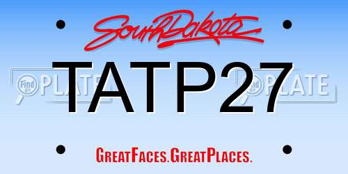 TATP27 South Dakota License Plate