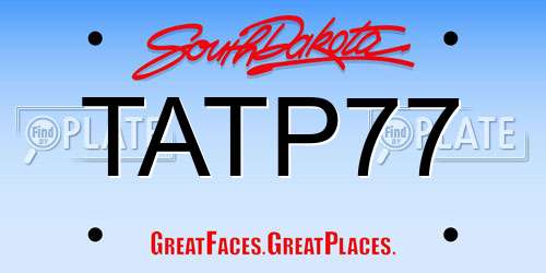 TATP77 South Dakota License Plate