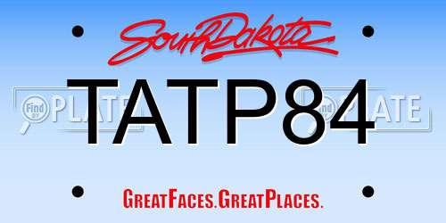 TATP84 South Dakota License Plate