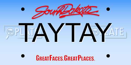 TAYTAY South Dakota License Plate