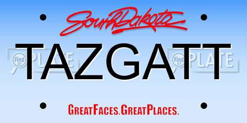 TAZGATT South Dakota License Plate