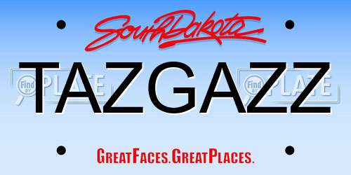 TAZGAZZ South Dakota License Plate