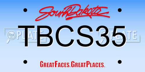 TBCS35 South Dakota License Plate