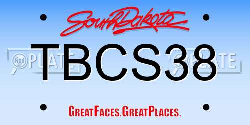 TBCS38 South Dakota License Plate