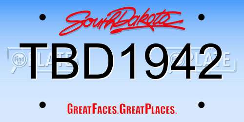 TBD1942 South Dakota License Plate