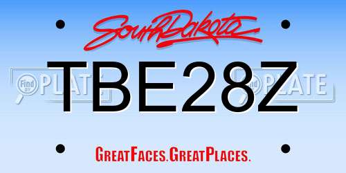 TBE28Z South Dakota License Plate
