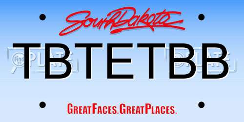TBTETBB South Dakota License Plate