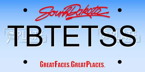 TBTETSS South Dakota License Plate