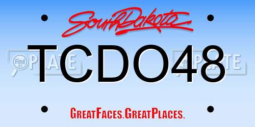 TCDO48 South Dakota License Plate