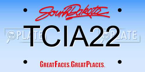 TCIA22 South Dakota License Plate