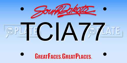 TCIA77 South Dakota License Plate