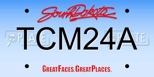 TCM24A South Dakota License Plate