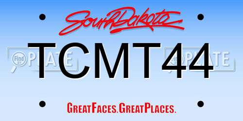 TCMT44 South Dakota License Plate