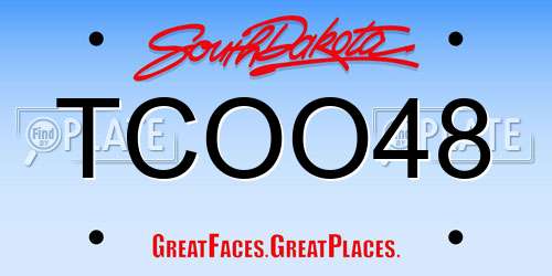 TCOO48 South Dakota License Plate