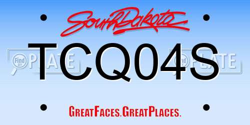 TCQ04S South Dakota License Plate