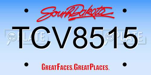 TCV8515 South Dakota License Plate