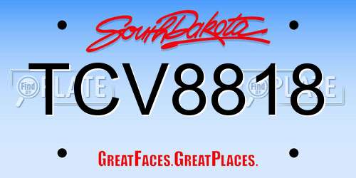 TCV8818 South Dakota License Plate