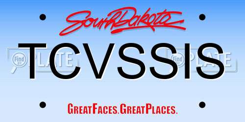 TCVSSIS South Dakota License Plate