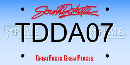 TDDA07 South Dakota License Plate