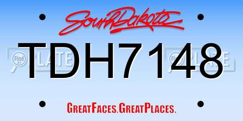 TDH7148 South Dakota License Plate
