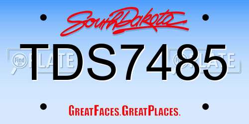 TDS7485 South Dakota License Plate