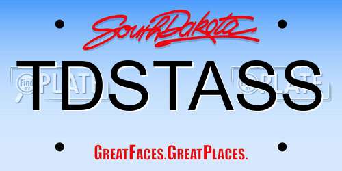TDSTASS South Dakota License Plate