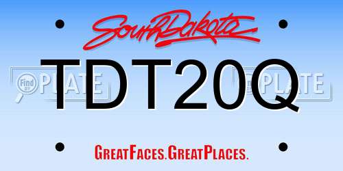 TDT20Q South Dakota License Plate