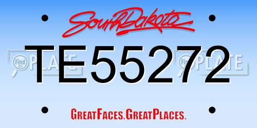 TE55272 South Dakota License Plate