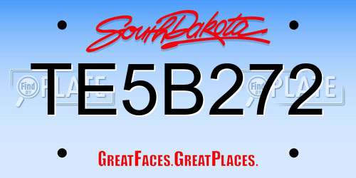 TE5B272 South Dakota License Plate