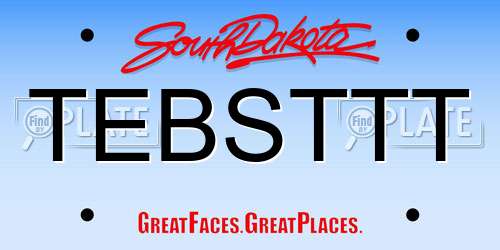 TEBSTTT South Dakota License Plate