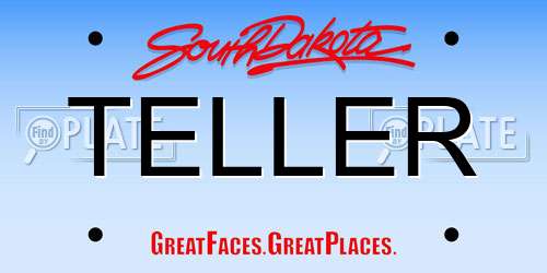 TELLER South Dakota License Plate