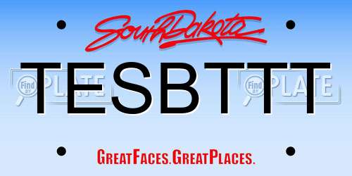 TESBTTT South Dakota License Plate